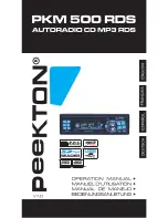 PEEKTON PKM500 RDS Manual preview