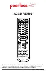 peerless-AV ACCD-REM02 Manual preview