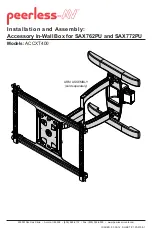 Preview for 1 page of peerless-AV ACCXT400 Installation And Assembly Manual