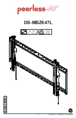 peerless-AV DS-MBZ647L Installation Instructions Manual preview