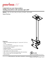 peerless-AV LCC-18 Installation And Assembly Manual preview