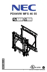 peerless-AV NEC PD04VW MFS 46 55 Manual preview