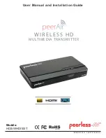 peerless-AV peerAir HDS-WHDI100T User Manual preview