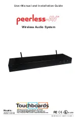 Предварительный просмотр 1 страницы peerless-AV PeerSound ADS100-B User Manual And Installation Manual