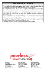 Preview for 20 page of peerless-AV SmartMount XT SFX650 Manual