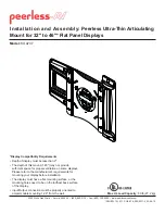 Preview for 1 page of peerless-AV SUA737 Installation And Assembly Manual