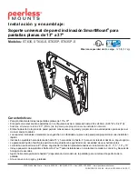 Предварительный просмотр 8 страницы PEERLESS Mounts SmartMount ST635 Installation And Assembly Manual