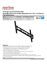 Preview for 10 page of PEERLESS Mounts SmartMount ST670 Installation And Assembly Manual