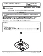 Preview for 1 page of PEERLESS Mounts Vector Pro II PJF2-UNV Series Installation And Assembly Manual