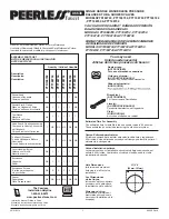 PEERLESS 86638 Installation Instructions Manual preview