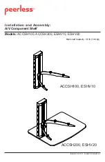 PEERLESS ACCSH100 Installation And Assembly Manual preview