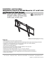 PEERLESS D-FPT-320S Installation And Assembly Manual preview