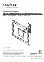 Preview for 17 page of PEERLESS D-LPL-100  and assembly Installation And Assembly Manual