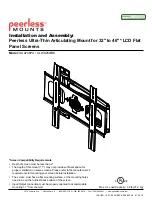 PEERLESS SLWS250/BK Installation And Assembly Manual предпросмотр