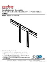 Предварительный просмотр 1 страницы PEERLESS SLWS410/BK Installation And Assembly Manual