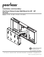 PEERLESS SP 850 Installation And Assembly Manual предпросмотр