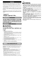 Preview for 3 page of Peg-Perego Cub Cadet IGCD0528 Use And Care Manual