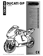 Предварительный просмотр 1 страницы Peg-Perego Ducati GP IGMC0009 Use And Care Manual