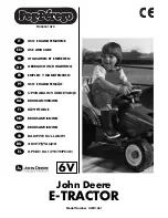 Peg-Perego John Deere E-TRACTOR Use And Care Manual preview