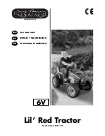 Peg-Perego LIL' RED TRACTOR Use And Care Manual preview