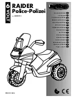 Peg-Perego RAIDER Police-Polize Use And Care Manual preview