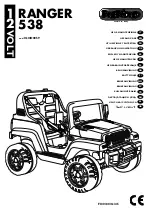 Preview for 1 page of Peg-Perego RANGER 538 Use And Care Manual