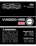 Peg-Perego Viaggio HBB Instructions For Use Manual preview