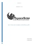 Предварительный просмотр 1 страницы Pegasus Astro EZY FOCUS Product Manual