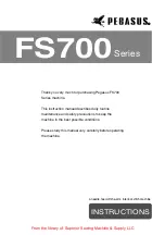 Pegasus FS700 Series Instruction Manual предпросмотр