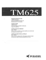 Предварительный просмотр 1 страницы Pegasus TM625 Series Instructions Manual