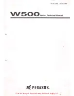 Pegasus W500 Series Technical Manual предпросмотр