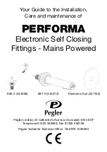 Preview for 1 page of Pegler 341105 Manual To The Installation, Care And Maintenance