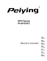 Peiying PY-GPS7013 Owner'S Manual предпросмотр