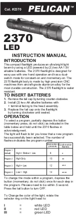 Pelican 2370 User Manual preview