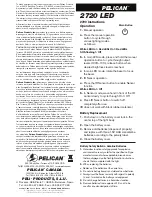 Pelican 2720 LED Instructions preview