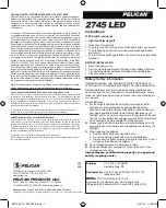 Pelican 2745 LED Instructions preview