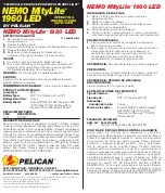 Pelican NEMO MityLite 1960 LED Operating Instructions предпросмотр