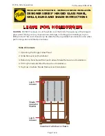 Предварительный просмотр 1 страницы Pella 80ML0106 Installation Instruction