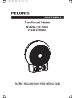 Preview for 1 page of Pelonis HF-1003 Owner'S Manual