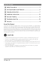 Preview for 2 page of Pelonis PAD20C1AWT User Manual