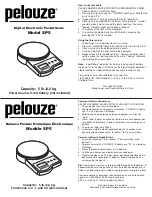 Preview for 1 page of Pelouze Digital Electronic Postal Scale SP5 User Manual