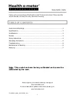 Preview for 2 page of Pelstar Health O Meter 822KL User Instructions