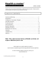 Preview for 2 page of Pelstar Health O Meter Professional 2500KG User Instructions