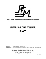 PEM CWT Instructions For Use Manual preview