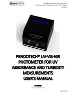 PendoTECH UV-VIS-NIR User Manual preview