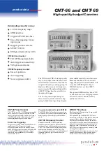 Pendulum CNT-66 Quick Start Manual preview
