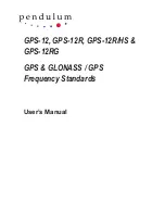 Preview for 1 page of Pendulum GPS-12 User Manual