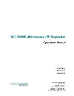 Peninsula Engineering Solutions RF-7000E Operation Manual предпросмотр