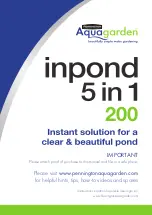 Pennington Aquagarden inpond 5 in 1 200 Manual preview