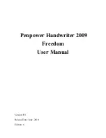 Предварительный просмотр 1 страницы Penpower Handwriter 2009 Freedom User Manual